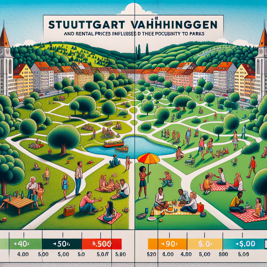 Einfluss von Parks auf Mietpreise in Stuttgart Vaihingen.
